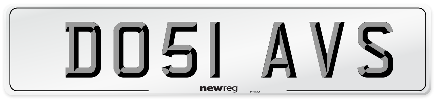 DO51 AVS Number Plate from New Reg